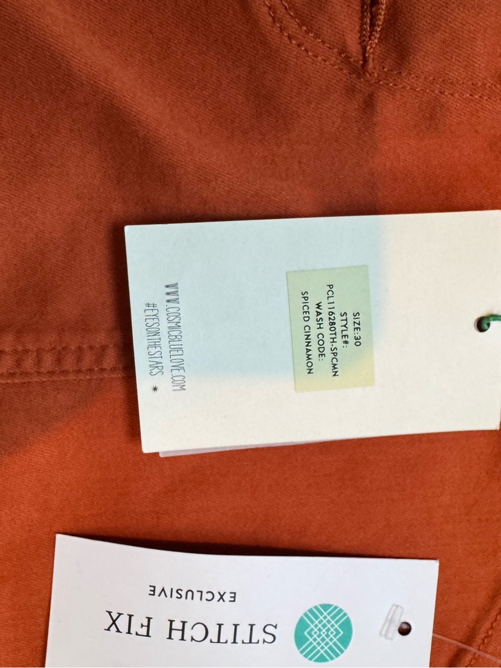 Stitch fox pumpkin orange skinny jeans 30 nwt - Picture 2 of 3